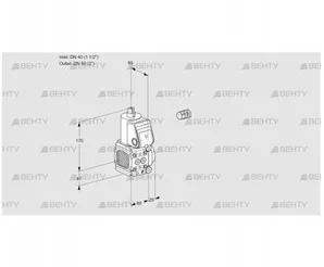 VAS2E40R/50R05FNWR/PP/PP (88102435) Газовый клапан Kromschroder