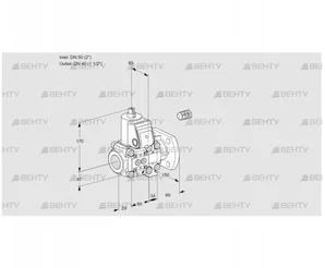 VAS2E50R/40F05NVWR/PP/PP (88102456) Газовый клапан Kromschroder