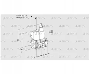 VCS2E40R/40R05NLWL/PPPP/PPPP (88100299) Сдвоенный газовый клапан Kromschroder