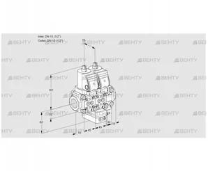 VCG1T15N/15N05NGAVQSR/PPPP/PPPP (88101217) Клапан с регулятором соотношения Kromschroder