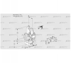 VAD2E40R/40R05D-25VWR/-3/3- (88103469) Газовый клапан с регулятором давления Kromschroder