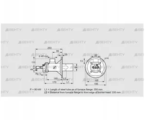 BIOA 65RB-350/335-(37)D (84022541) Газовая горелка Kromschroder