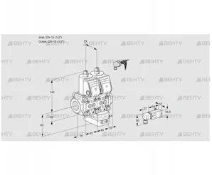 VCG1E15R/15R05NGNKR3/2-PP/PPPP (88104734) Клапан с регулятором соотношения Kromschroder