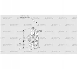 VAD240R/NQ-50A (88010889) Газовый клапан с регулятором давления Kromschroder