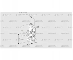 VAD240R/NQ-50A (88010889) Газовый клапан с регулятором давления Kromschroder