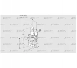 VAV350R/NWAK (88005516) Газовый клапан с регулятором соотношения Kromschroder