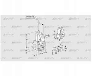 VAS125R/NW (88030453) Газовый клапан Kromschroder