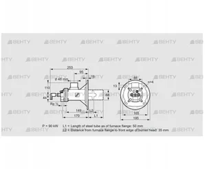 BIOA 65RB-50/35-(37)D (84022511) Газовая горелка Kromschroder