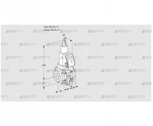 VAS2T25N/LQGR (88002233) Газовый клапан Kromschroder