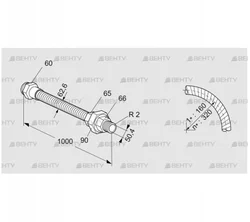 ES 50RA1000 (03263076) Шланг из нержавеющей стали Kromschroder