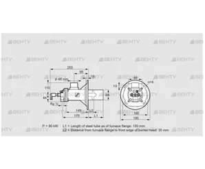 BIOA 65RB-150/35-(37)DB (84099130) Газовая горелка Kromschroder