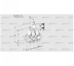 VCS2E40R/40R05NLO24WR6/PPPP/PPPP (88100249) Сдвоенный газовый клапан Kromschroder