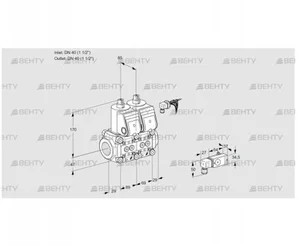 VCS2E40R/40R05NNKR/2-PP/PPPP (88100917) Сдвоенный газовый клапан Kromschroder