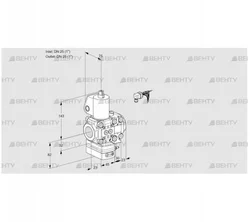 VAH1E25R/25R05HEVWL/PP/MM (88106606) Клапан с регулятором расхода Kromschroder