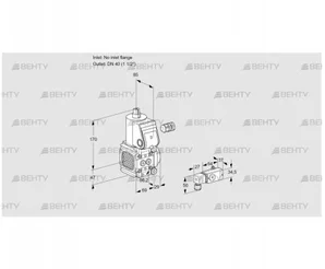 VAS2-/40R/NQ (88001533) Газовый клапан Kromschroder