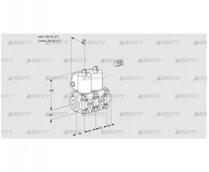 VCS3E50R/50R05NNWL/PPPP/PPPP (88100228) Сдвоенный газовый клапан Kromschroder