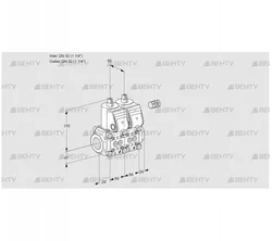 VCS2E32R/32R05NNWR3/PPPP/PPPP (88106856) Сдвоенный газовый клапан Kromschroder