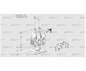 VCG2E40R/40R05FGENWR/2--3/PPPP (88100007) Клапан с регулятором соотношения Kromschroder