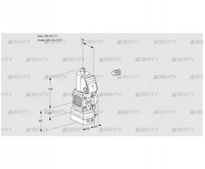 VAD1E25R/15R05FD-50WR/PP/PP (88102093) Газовый клапан с регулятором давления Kromschroder