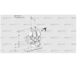 VCG2E50R/40R05NGEWR/PPPP/PPPP (88103337) Клапан с регулятором соотношения Kromschroder