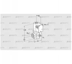 VG 25/15R18NK31 (85266200) Запорный газовый клапан Kromschroder