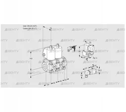 VCS1E20R/25R05NNWL/PPZY/2--1 (88100309) Сдвоенный газовый клапан Kromschroder