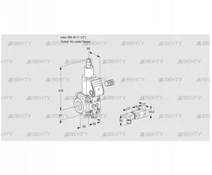 VAS240/-R/LW (88017729) Газовый клапан Kromschroder