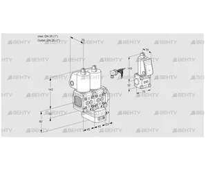 VCG1E25R/25R05FNGEWL/PPBS/PPPP (88105875) Клапан с регулятором соотношения Kromschroder