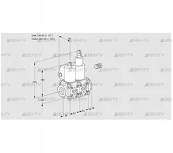 VCS3E40R/40R05NLWL3/PPPP/PPPP (88104259) Сдвоенный газовый клапан Kromschroder