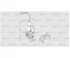 VAS1T-/15N/LQ (88026332) Газовый клапан Kromschroder