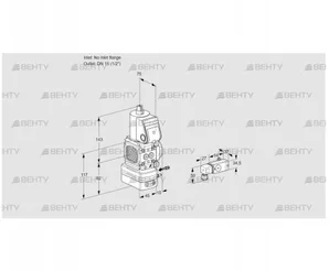 VAG1-/15R/NQBK (88030719) Газовый клапан с регулятором соотношения Kromschroder