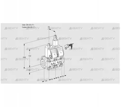 VCS1E25R/25R05NLKR/MMMM/PPPP (88106958) Сдвоенный газовый клапан Kromschroder