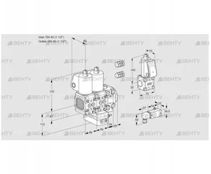 VCG2E40R/40R05FNGEVWL3/ZSPP/2--3 (88100704) Клапан с регулятором соотношения Kromschroder