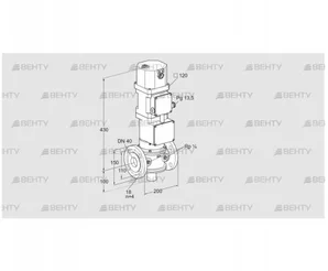 VK 40F40W5XA43D (85315007) Газовый клапан с приводом Kromschroder