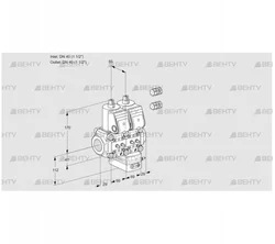 VCG2E40R/40R05NGEWR3/MMMM/PPPP (88100582) Клапан с регулятором соотношения Kromschroder