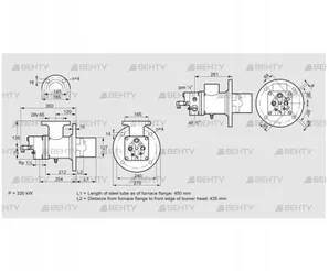 BIO 125KBL-450/435-(21)E (84023150) Газовая горелка Kromschroder