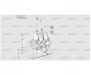 VCH2E50R/50R05NHEVWR3/PPPP/PPPP (88105648) Клапан с регулятором расхода Kromschroder