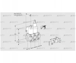 VCS3E50R/50R05NLWL/PPPP/3-PP (88102912) Сдвоенный газовый клапан Kromschroder