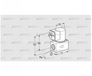 VG 15/10R01T6G (85234510) Запорный газовый клапан Kromschroder