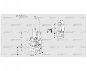 VAG2E50R/40R05GEWR/PP/ZS (88104326) Газовый клапан с регулятором соотношения Kromschroder