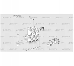 VCS1E25R/25R05NNWR/3-PP/2-PP (88106982) Сдвоенный газовый клапан Kromschroder