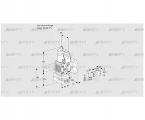 VAV3-/50F/NWAK (88031379) Газовый клапан с регулятором соотношения Kromschroder