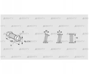 EKO 32RI (03262048) Газовый компенсатор Kromschroder