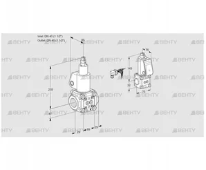 VAS2E40R/40R05LWL/BS/PP (88103030) Газовый клапан Kromschroder