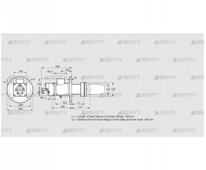 BIC 100RD-150/185-(39A)E (84099666) Газовая горелка Kromschroder