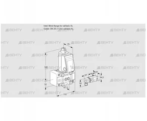 VAS1W0/W25R/NW (88017375) Газовый клапан Kromschroder