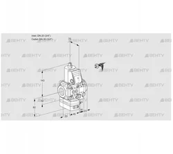 VAG1E20R/20R05GEVWR/PP/PP (88107292) Газовый клапан с регулятором соотношения Kromschroder