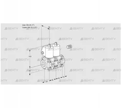 VCS1E25R/15R05NNQL/PPPP/PPPP (88105507) Сдвоенный газовый клапан Kromschroder