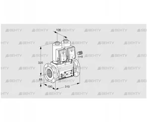 VCS780F05NNWSR3E/MMPP/PPPP (88206745) Сдвоенный газовый клапан Kromschroder