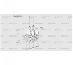 VCS1E20R/20R05NNWR/MMPP/PPPP (88106932) Сдвоенный газовый клапан Kromschroder